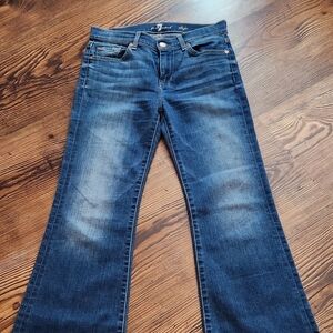 7 For All Mankind Dojo Dark Blue Flare Jeans